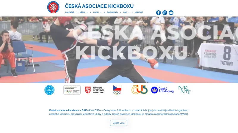Web České asociace kickboxu (wako.cz)