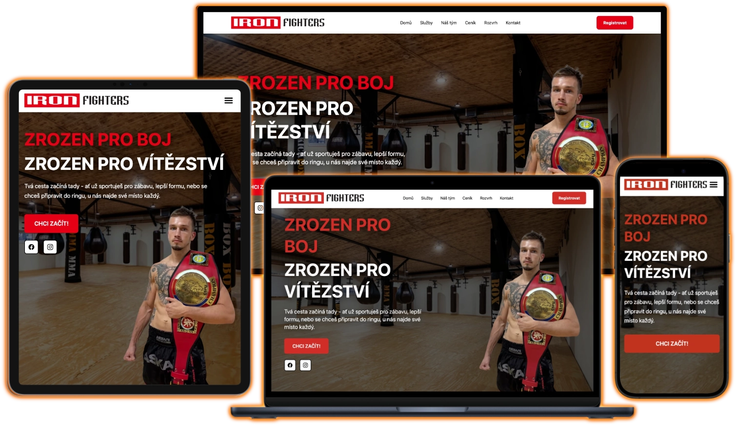Iron Fighters - Sportovní klub pro bojové sporty glow